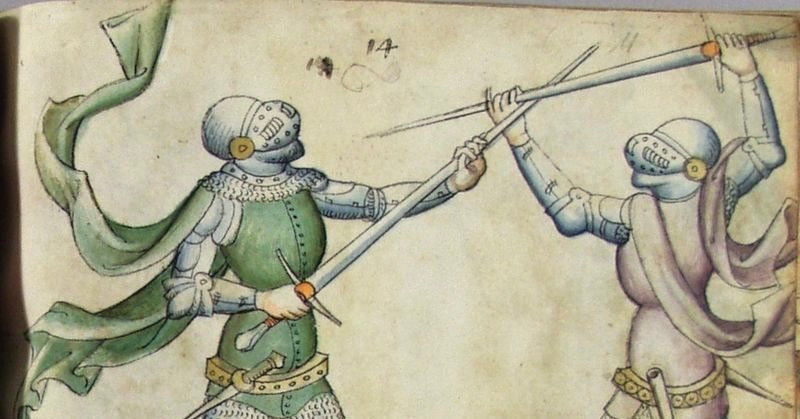 A prototype sword for training armored HEMA