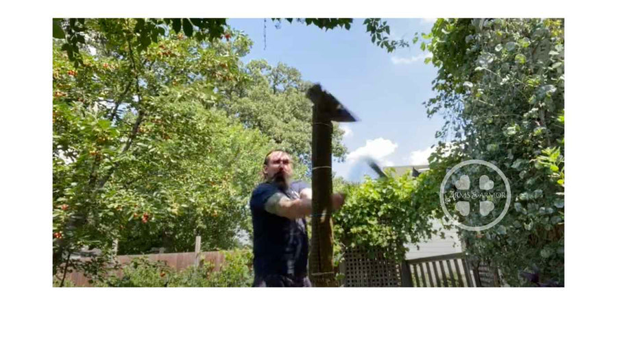 Cutting with the Type L Fighting Axe