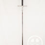 Fechtschul Sword with a black grip with a feder blade on a white background