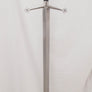 Scottish Claymore #100 overall view of this large two handed sword with black leather grip.