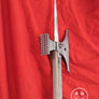 #010 Knightly poleaxe hammer face with serrated teeth.