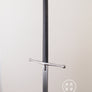 Montante Training Sword #233 steel hilt and blade with black grip.