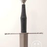 Schloss Erbach longsword type XVIIIa steel parts with black leather, great cutter.