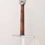 Towton 15th century longsword #249 type XVIIIc excellent cutter with wheel pommel, straight guard and light brown grip.
