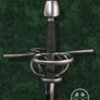Training Rapier #219 with narrow nail blade, steel complex hilt and oval cross sectioned pommel.