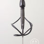Two ring German rapier from 1600 shown with blued guard #171 side view.