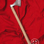Type L Fighting Axe #8002 steel head with hardened edge with the distinctive forward leaning upper point of the cutting edge.