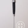 Side view of #252 Viking Trainer practice sword with peened pommel and type X blade.