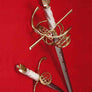 Gold and Silver Rapier and Dagger Suite