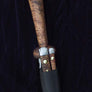 Wallace Ballock Dagger Set #199 a large ballock style knife with a smaller by-knife and a pick all set in a custom scabbard together.