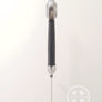 French Medieval Oakeshott Type XV arming sword #188 steel hilt with black leather side view.