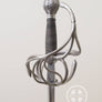 Acanthus leaf detail on a German Rapier of the 17th Century #163 with a short fuller in a sharp blade.