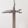 Italian Pole Hammer #232 cast tool steel head with steel langets riveted to a hardwood haft.
