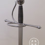 Meyer training rapier #239 steel rectangular cross section blade with good tip flex and steel hilt with large side ring