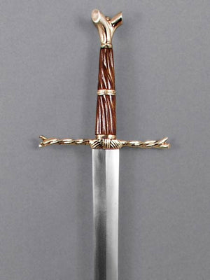 Hilt close up of German Branch Sword a 15th Century Gothic Bough style hilt on a Type XVa blade.