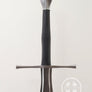 Fechterspiel longsword training feder designed from original trainers of the period front view #203 customizable fishtail pommel.