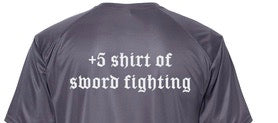 A wicking shirt for fencing