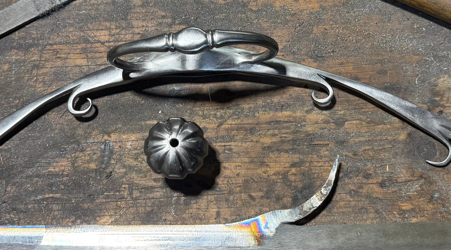 Forging Decorative Scrolls on a German Zweihander Sword