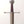 Fornovo #243 medieval single handed sword Italian 15th century type XVIIId blade shape with dark red grip.