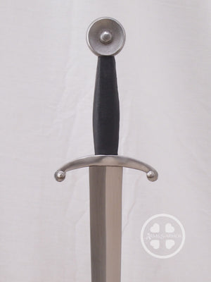 Knightly Dagger #225 with wheel pommel and black grip.