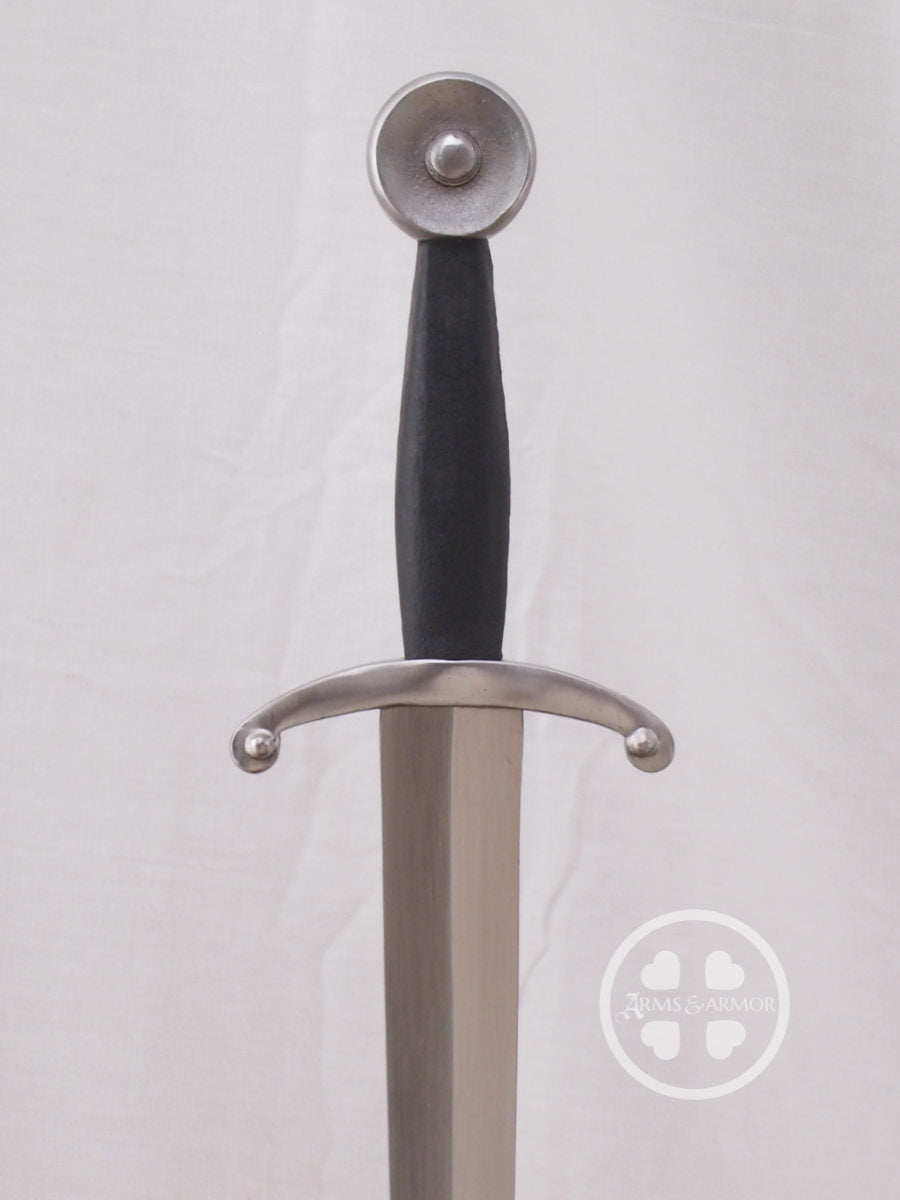 Knightly Dagger #225 with wheel pommel and black grip.