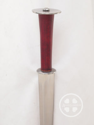 Rondel with red stained grip