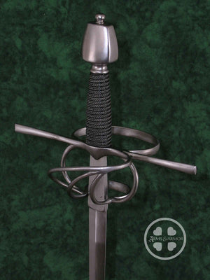 Training Rapier #219 with narrow nail blade, wire grip and steel hilt.
