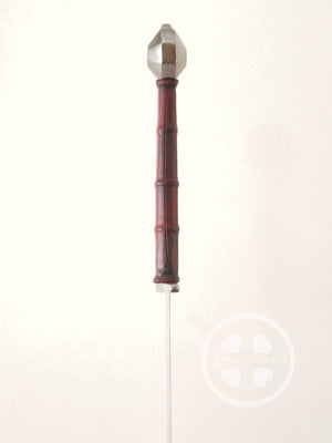 Type XVIIIc longsword side view of red grip and a octagonal pommel of wheel form #UI003.