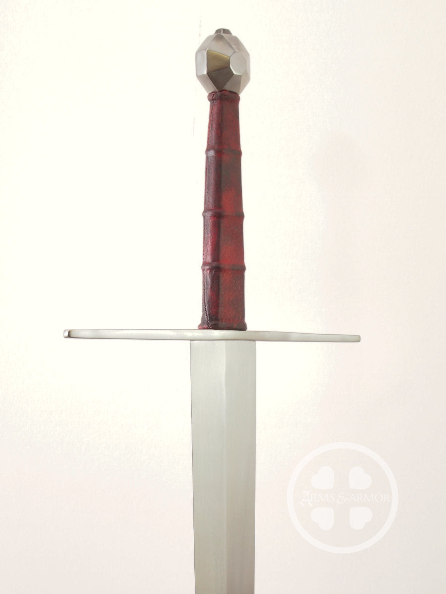 Type XVIIIc longsword with red grip and a octagonal pommel of wheel form #UI003.