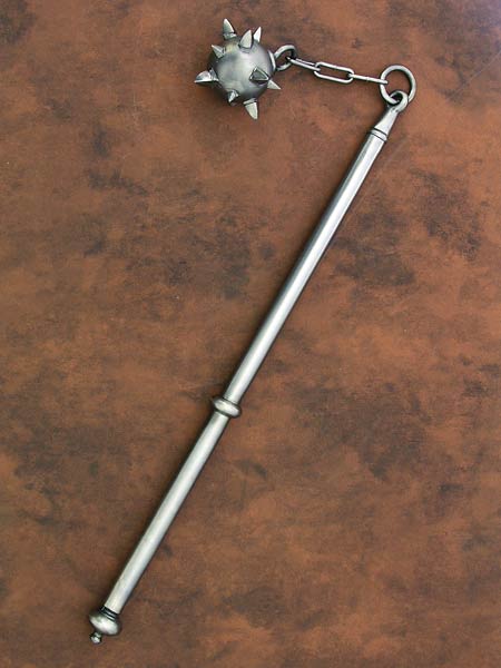 Spiked Flail #003 single handed combat version of an agricultural tool. All steel construction with a head cast in tool steel.