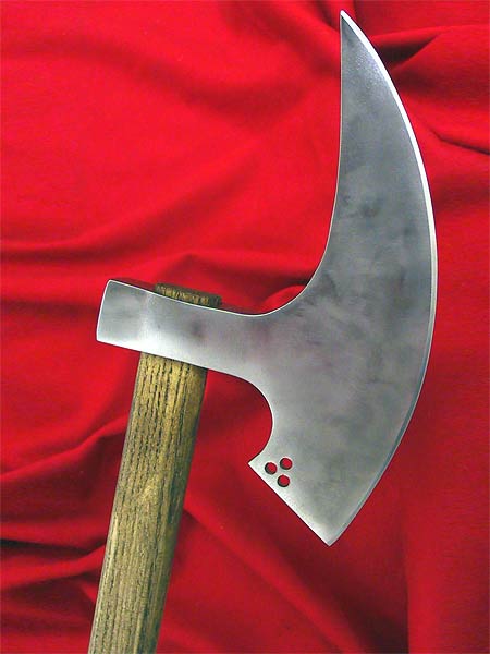 Hungarian Axe #104 16th century axe used for foot combat with ash haft and steel head.