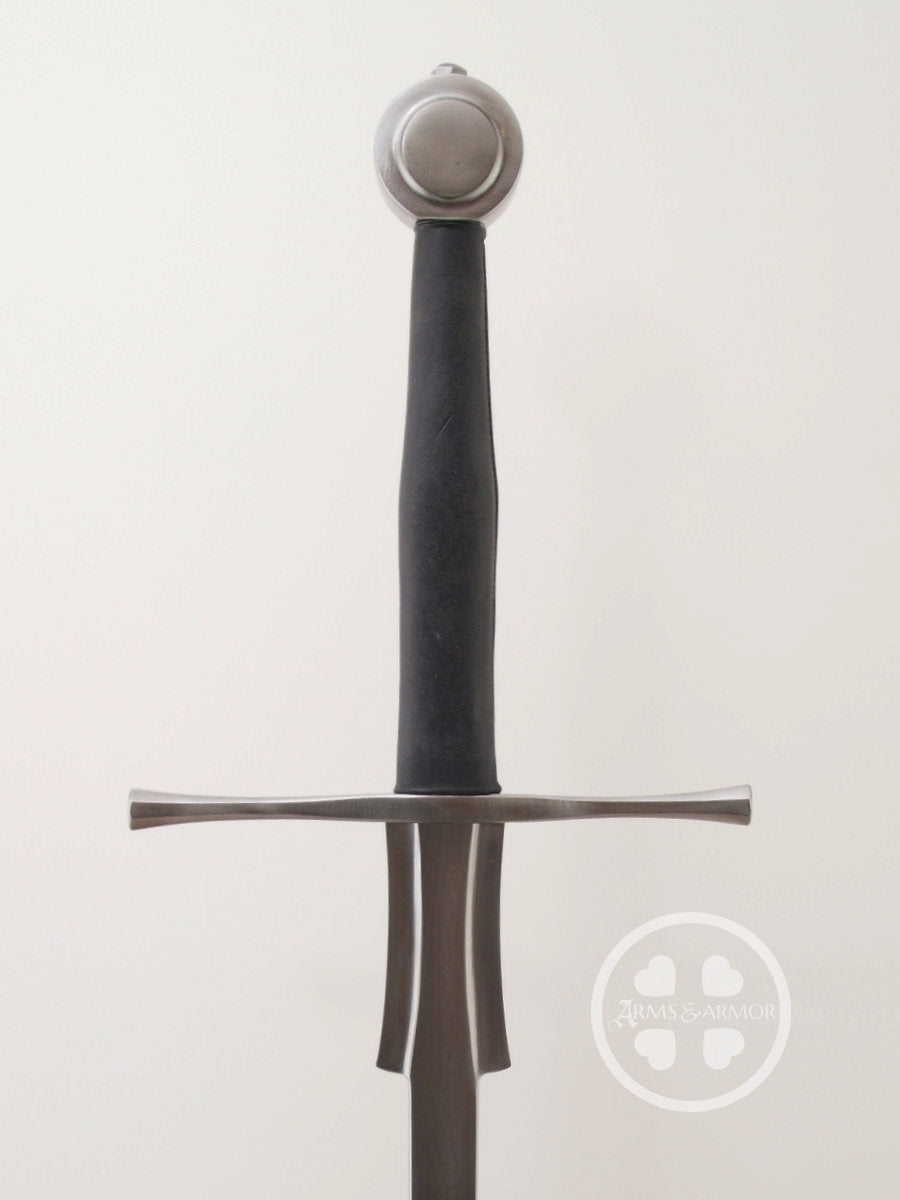 Fechterspiel longsword training feder designed from original trainers of the period front view #203 customizable wheel pommel.