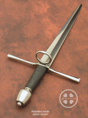 Parrying Dagger trainer #253 can be purchased with one of three blade types, sharp, rebatted and flexy for training.