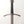 Scholar #207 single handed training sword feder with steel hilt and black leather grip front.